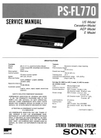 Sony PS-FL770 - Service Manual 